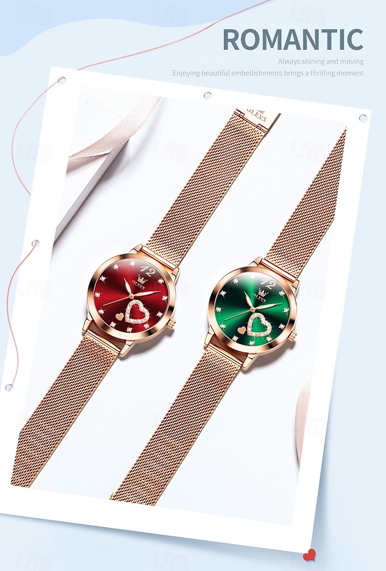 OLEVS Women Quartz Watch Fashion Casual Wristwatch Luminous Waterproof Decoration Stainless Steel Watch 2025 - $43.99 –P8