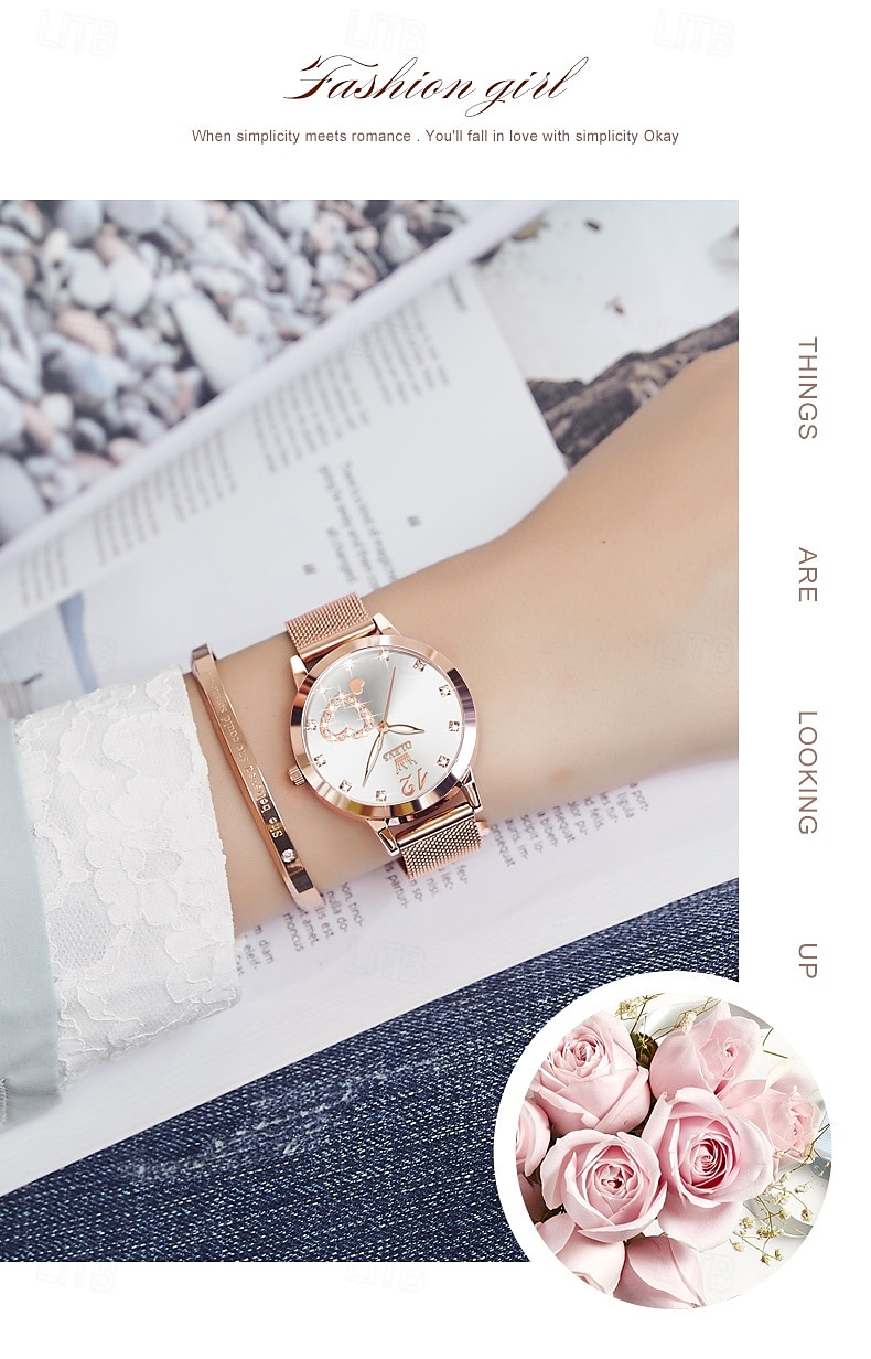 OLEVS Women Quartz Watch Fashion Casual Wristwatch Luminous Waterproof Decoration Stainless Steel Watch 2025 - $43.99 –P6
