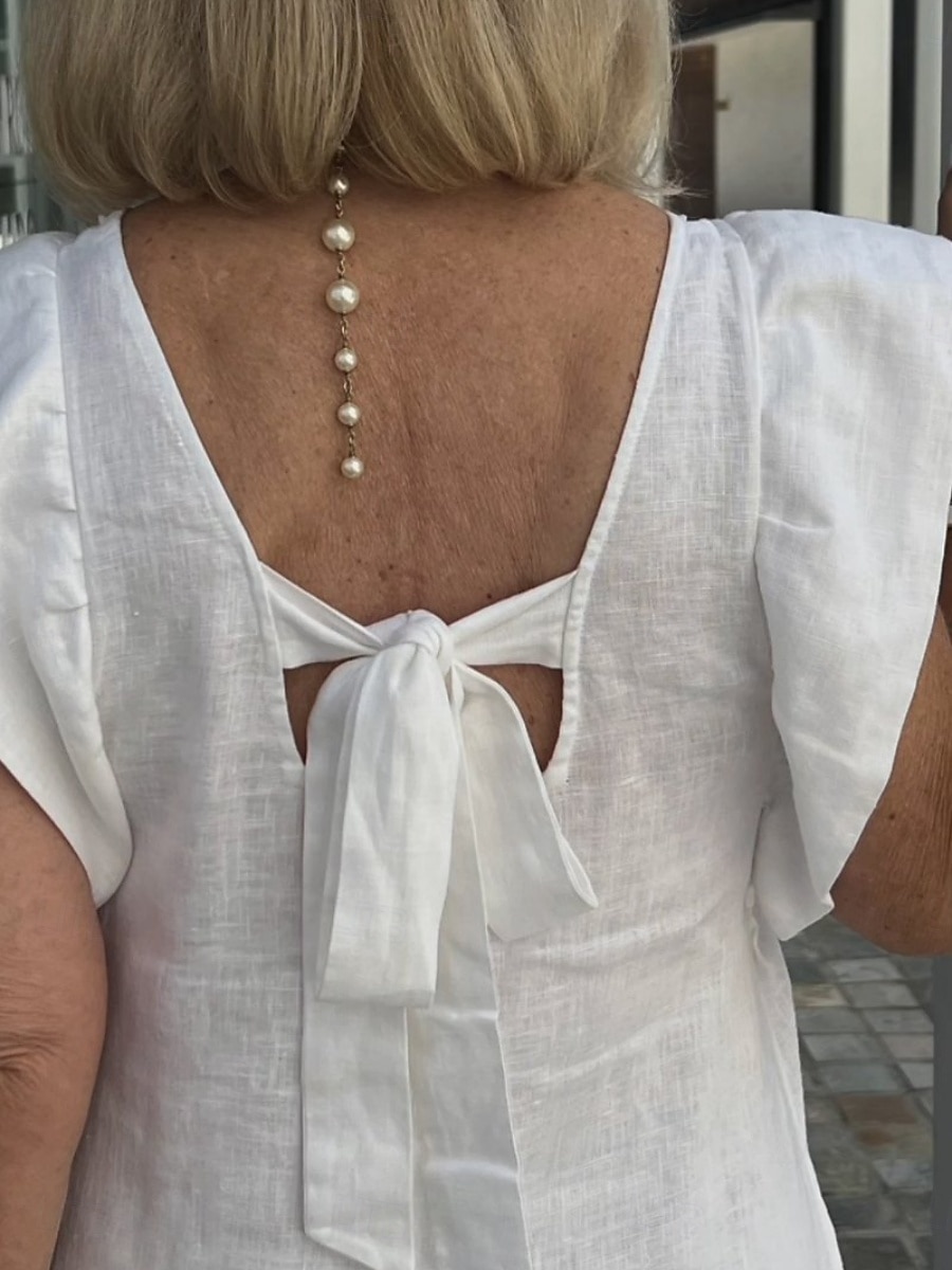 Per donna Abito maxi Abiti ispirati al lino Vestito Casual Vestito Canotta Elegante Essenziale Casual Vacanza Quotidiano Vestibilità regolare Semplice Senza Maniche Scollo a V Bianco Blu marino del 2025 a $26.99 –P4