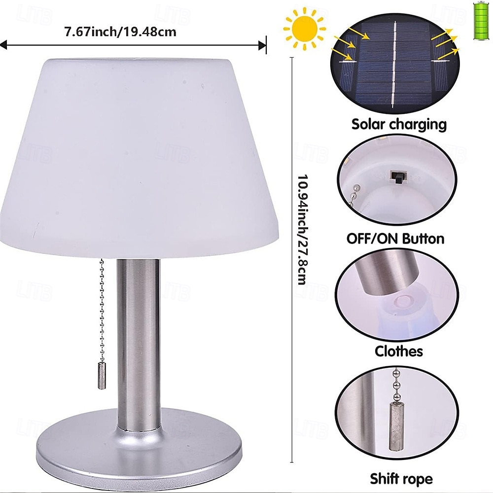 Solar Retro Desk Lamp - Waterproof Outdoor Table Floor Lamp for Bar, Garden, Terrace, Villa, Bar 2025 - $79.99 –P1
