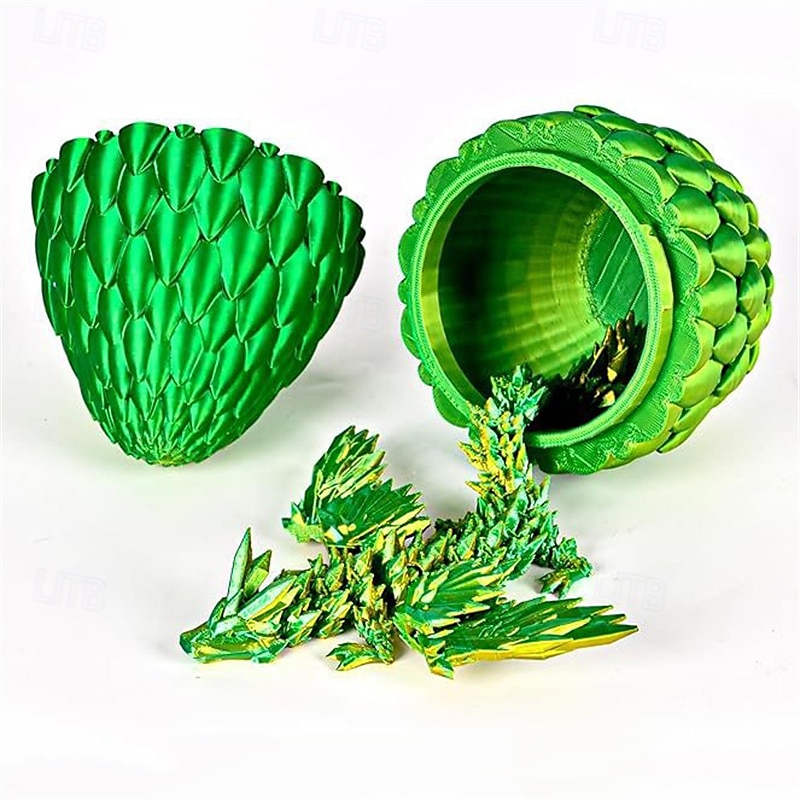 3d-tryckt drake ägg regnbåge flygande drake i färgglada ägg fidget leksak för födelsedagspresent flexibel skrivbord figur dekor 2025 - $35.99 –P10