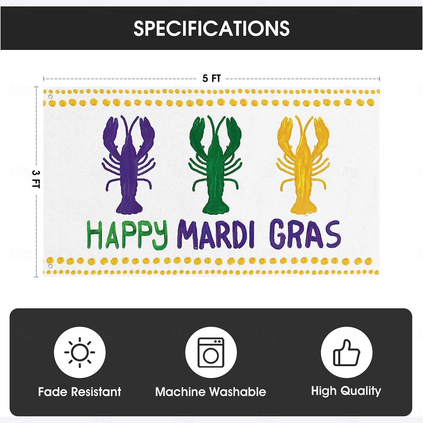 Karneval Mardi Gras Mast Flagge Outdoor Terrasse Garten Flaggen Parade Banner Dekor Party liefert 2025 - $15.99 –P3