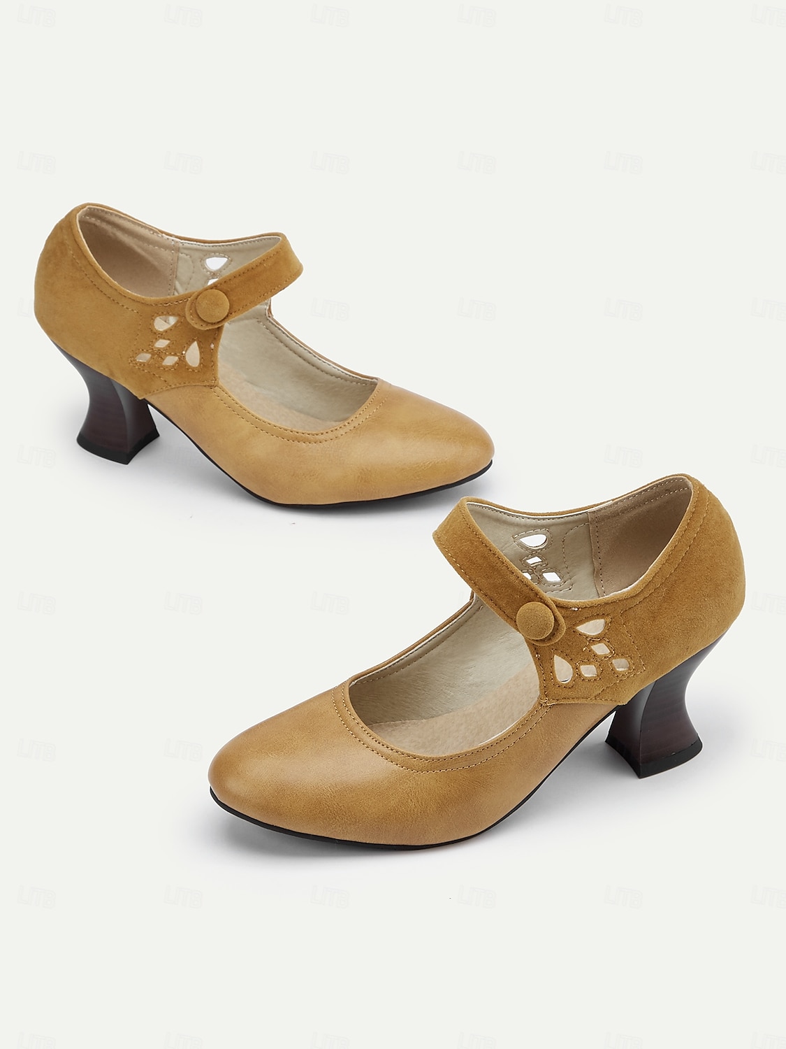 Women's 1930s Vintage Style Mary Jane Pumps with Cutout Design and Mid-Heel, Comfortable Dress Shoes for Office and Formal Events 2025 - $46.99 –P3