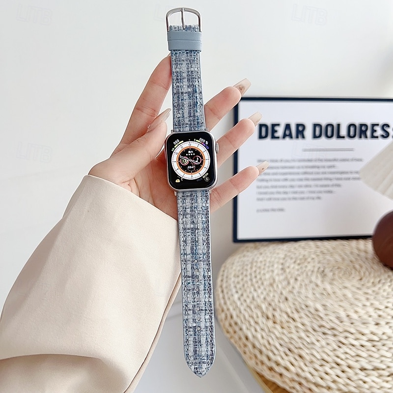 Solo Loop Συμβατό με Ζάντα ρολογιού Apple Watch 38mm 40mm 41mm 42mm 44mm 45mm 49mm Ρυθμιζόμενο Ύφασμα Ανταλλακτικό λουράκι ρολογιού για iwatch Ultra 2 Series 9 8 7 SE 6 5 4 3 2 1 2025 - $17.99 –P15