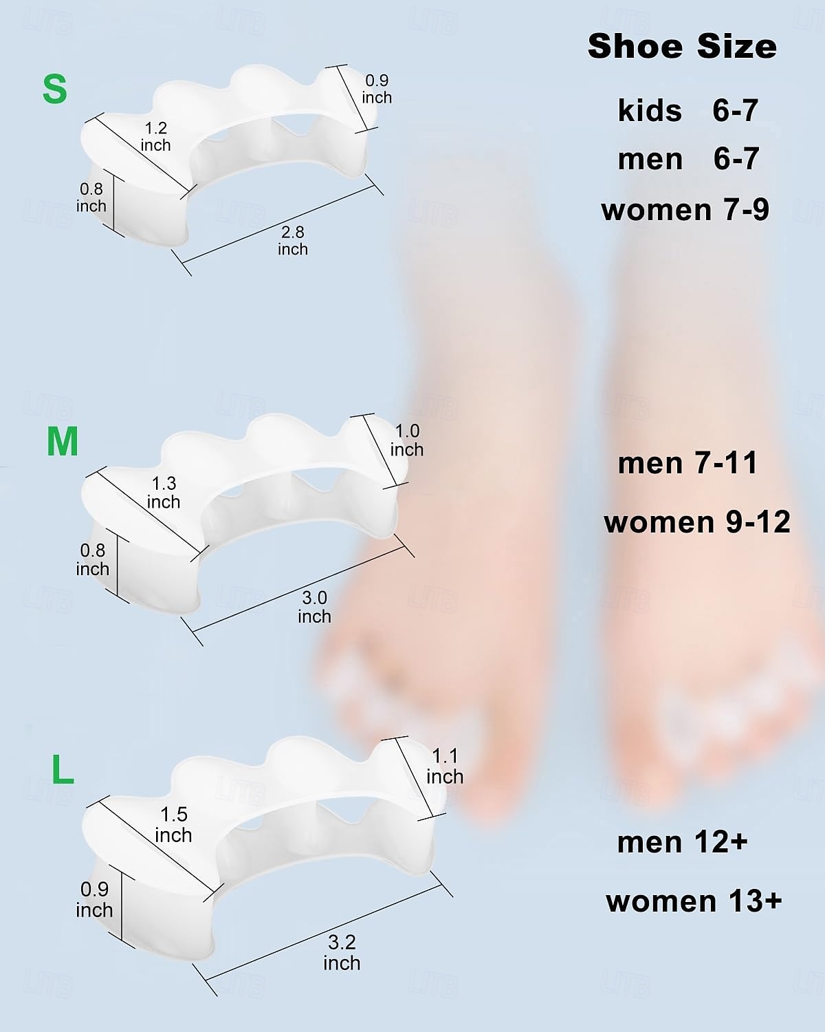 2Pairs Toe Separators Toe Spacers for Women Men to Correct Bunion, Relieve Feet Pain, Foot Alignment, Toe Straighteners for Hammertoes 2025 - $11.49 –P2