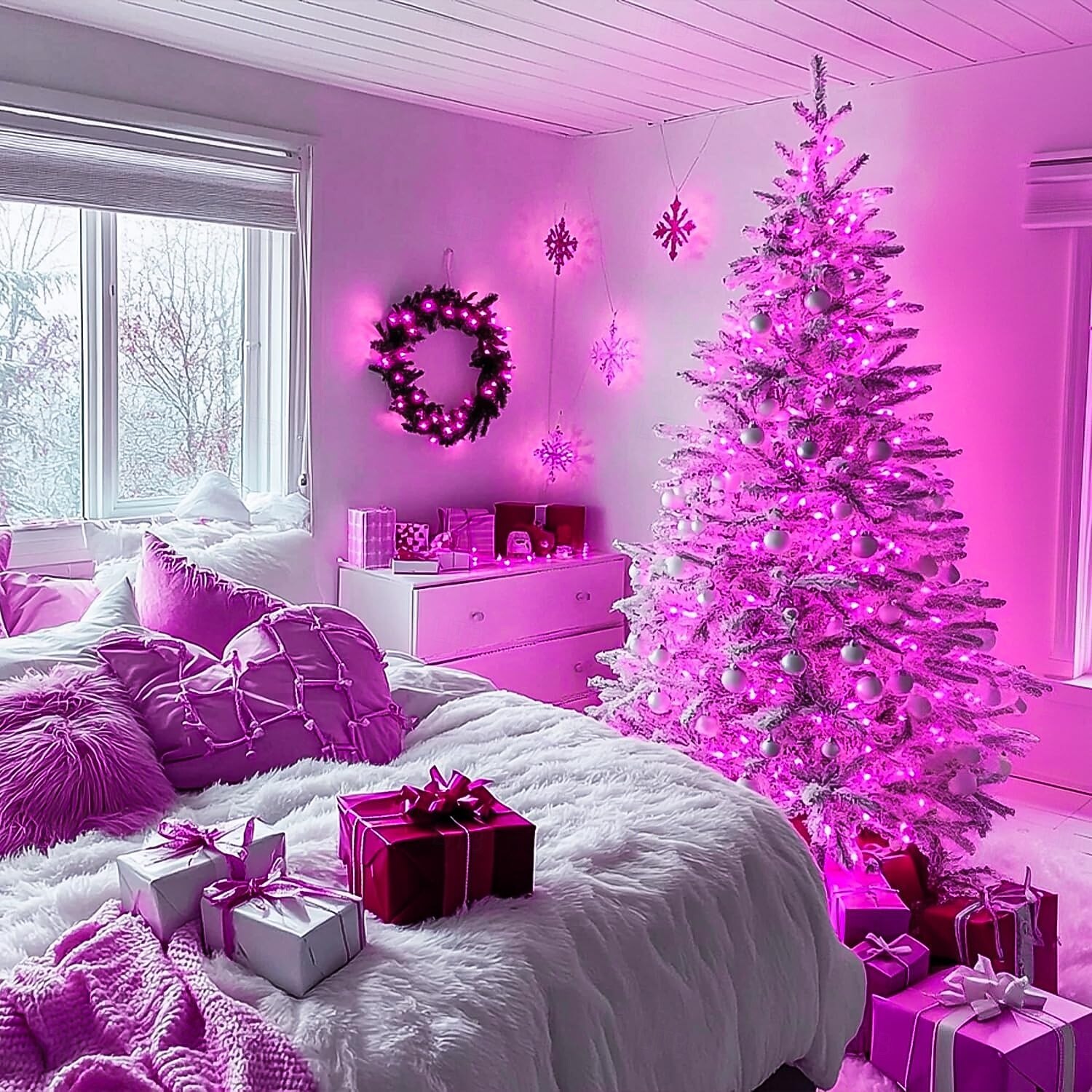 50m/100m Red & Pink LED String Lights, 400/800 LEDs EL 5mm Fairy Lights for Valentine's Day Holiday Party Décor 1 Set 2025 - $63.99 –P8