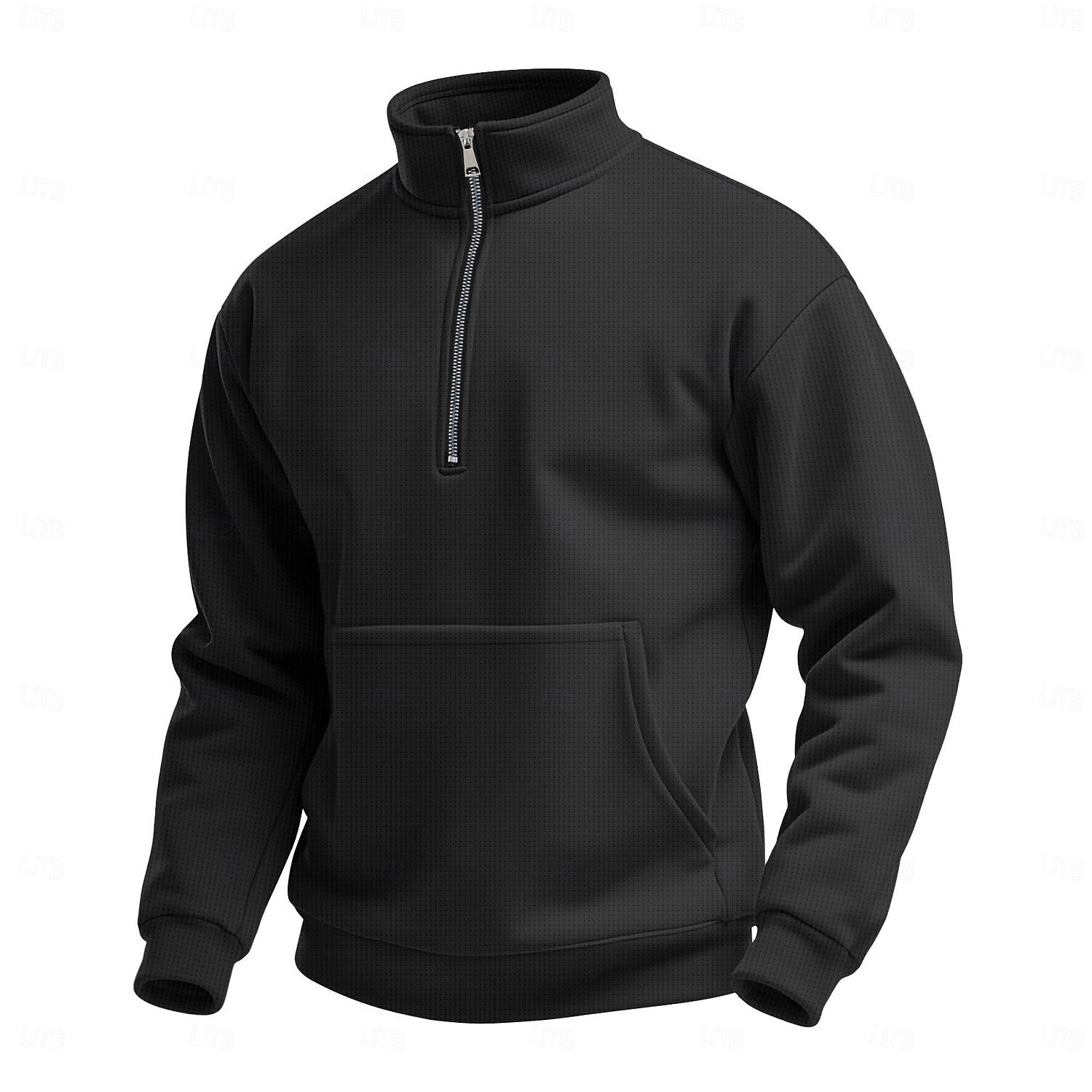 Hombre Sudadera Sudadera con estampado de gofres Sudadera con un cuarto de cremallera Negro Blanco Azul Piscina Caqui Gris Media cremallera Plano Deporte Diario Festivos Poliéster Ropa de calle Casual 2025 - $22.99 –P9