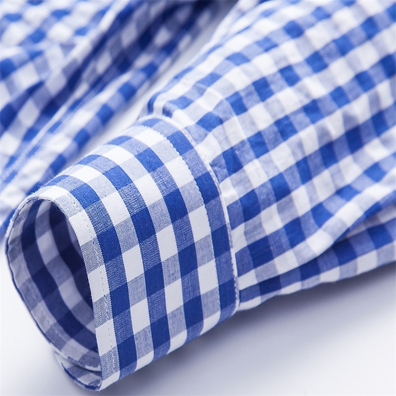 Men's Shirt Dress Shirt Button Up Shirt Plaid Wedding Party Black Pink Red Brown Long Sleeve Lapel Spring &  Fall Clothing Apparel 2025 - $29.99 –P18