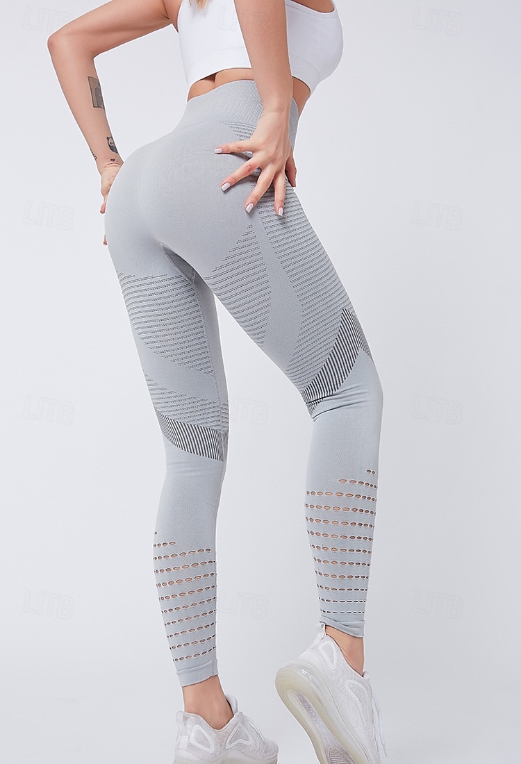 Mujer Pantalones de yoga Mallas Leggings de Yoga Cortado Básico Control de barriga Levantamiento de tope Alta cintura Yoga Entrenamiento de gimnasio Pilates Calzas Cortas Mallas Leggings Moda Negro 2025 - $15.49 –P6