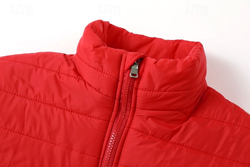 Men's Winter Coat Puffer Jacket Quilted Jacket Transition Jacket Pocket Cotton Pocket Vacation Daily Wear Date Regular Fashion Casual Comfortable Thermal Warm Fall & Winter Solid / Plain Color Black 2025 - $30.99 –P8