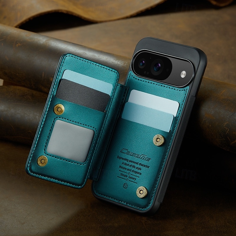 טלפון מגן עבור גוגל Pixel 9 Pro Pixel 9 Pro XL Pixel 8 Pro Pixel 8 פיקסל 9 כיסוי אחורי עם מעמד חריץ לכרטיס עמיד בזעזועים רטרו TPU PC 2025 - $19.99 –P4
