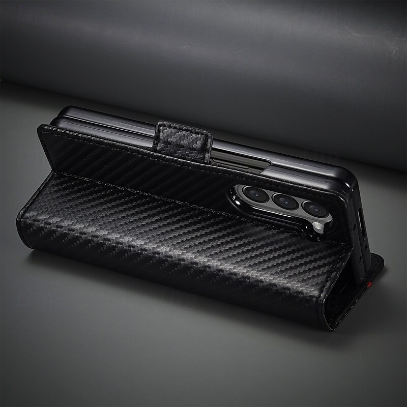 Phone Case For Samsung Galaxy Z Fold 6 Z Fold 5 Z Fold 4 Z Fold 3 Flip Cover with Stand Holder Card Slot Shockproof Retro TPU PU Leather 2025 - $17.99 –P14