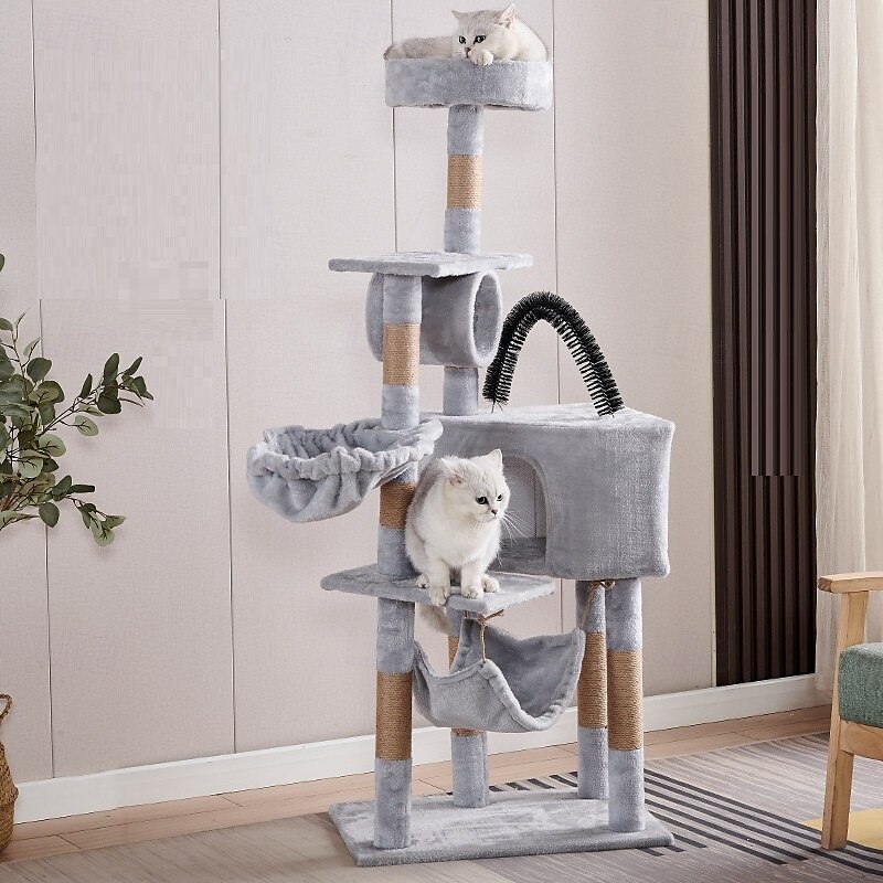 Cat Cat Tree Cat Tower Solid Colored Classic Durable Easy to Install Casual / Daily Safety Special Material for Large Cats 2025 - $334.79 –P1
