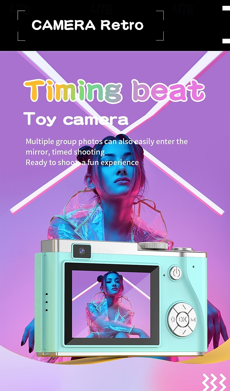 Digital Camera 64MP Compact Camera Pocket Camera 16X Zoom Travel Camera Digicam Retro Style Point and Shoot 2025 - $39.99 –P12