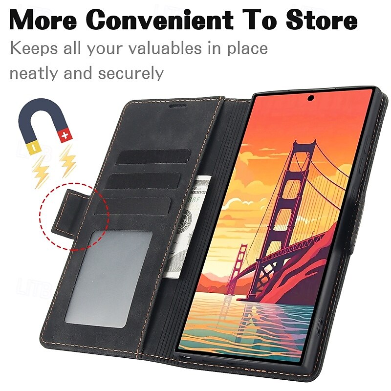 Phone Case For Samsung Galaxy S24 Plus S24 S23 S23 Plus S22 S22 Plus S21 Ultra S21 FE S21 S20 Plus Flip Cover with Stand Holder Magnetic Card Slot Retro TPU PU Leather 2025 - $20.99 –P1