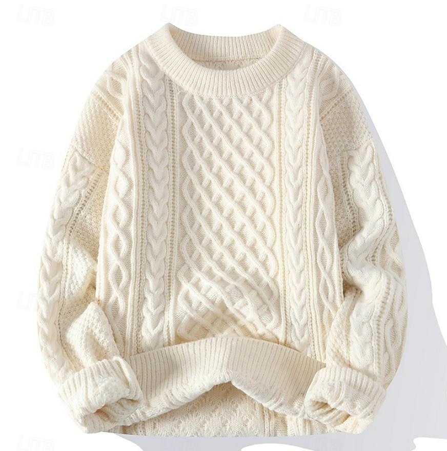 Damen Pullover Brautkleider schlicht Weich Einfarbig Gedrehtes Rundhalsausschnitt Strick Langarm Normale Oberteile Stricken Outdoor Täglich Wochenende Blau Beige Herbst Winter 2025 - $44.99 –P3