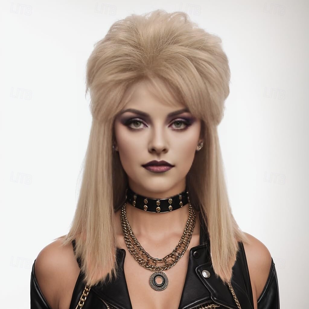 Peruca dos anos 80 com Franjas para Mulheres Peruca Mullet Disco Peruca Longa e Cacheada para Homens e Mulheres Cabelos para Carnaval e Halloween Resistentes ao Calor de 2026 por $17.99 –P2