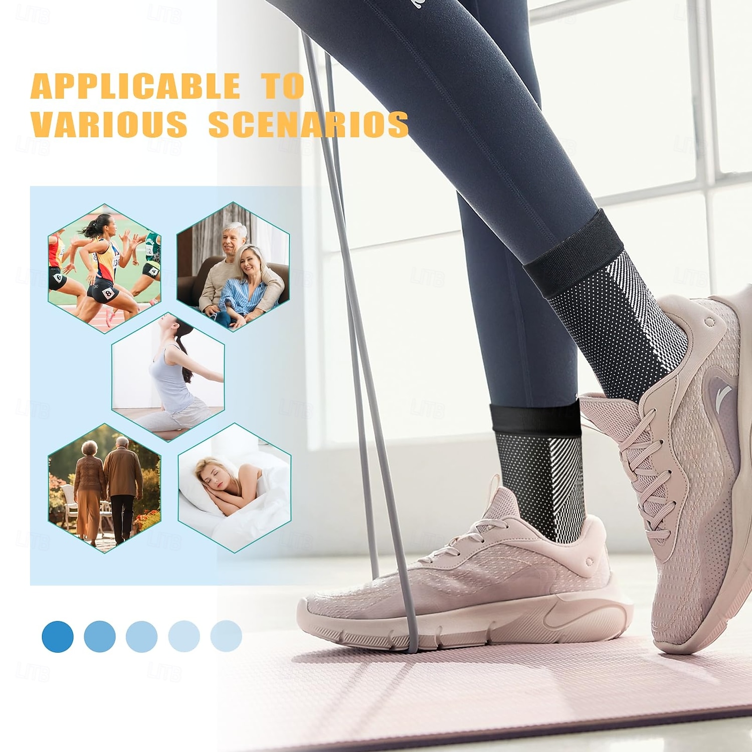Socks for Women Soothe Compression Socks for Neuropathy Pain, Ankle Brace Plantar Fasciitis Swelling Relief 2026 - $9.99 –P6