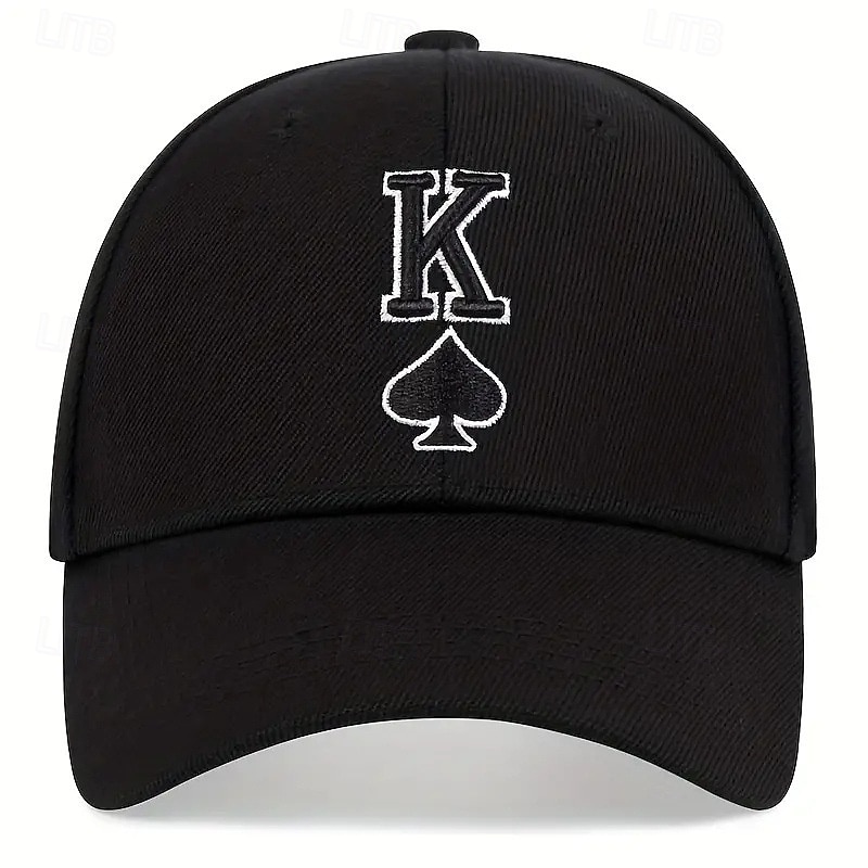 Herren Cap Basecap Sonnenhut Kappe Schwarz Rote Acrylfasern Bestickt Modisch Brautkleider schlicht Strasse Täglich Poker Einstellbar Sonnenschutz Atmungsaktiv 2025 - $10.99 –P5