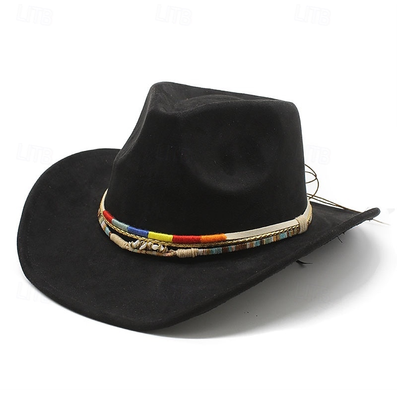 Per uomo Cappello da sole Cappello da cowboy Cappello Fedora Trilby Nero Cammello Lanetta Stile vintage Di tendenza 18esimo secolo Stato del Texas Giornaliero Festa a tema Tinta unita / tinta unita del 2026 a $20.99 –P10