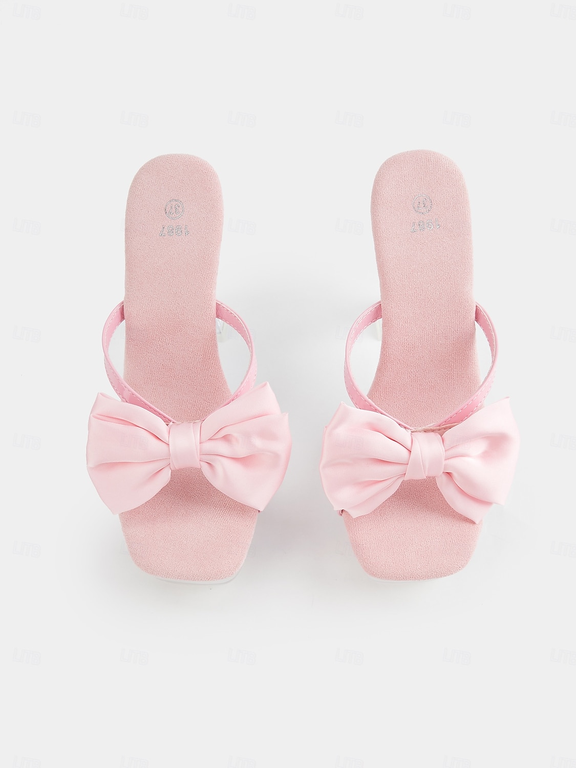 roze satijnen strik platformhakken voor dames met helder stiletto-ontwerp - stijlvolle bruidsschoenen voor bruiloften en speciale gelegenheden 2025 - $59.99 –P6