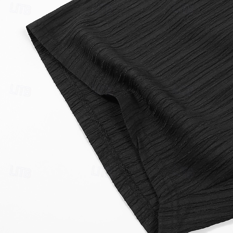 Homens Calção Shorts de linho Shorts de verão Shorts de praia Com Cordão Cintura elástica Tecido Respirável Comprimento do joelho Ao ar livre Feriado Praia Férias Casual Preto Branco de 2025 por $16.49 –P9