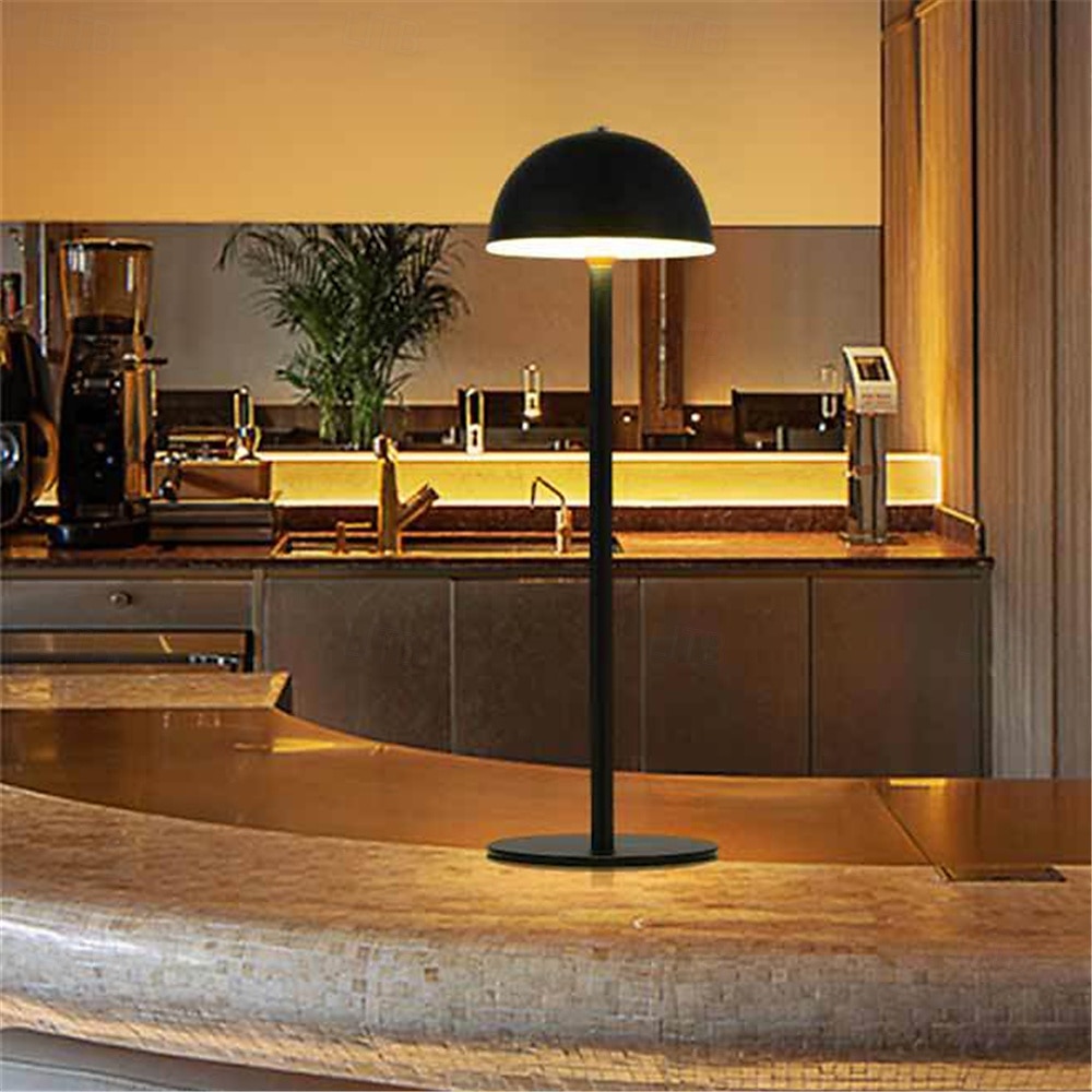 luxusní led kovová stolní lampa - usb nabíjecí noční stolek noční světlo do domácí obývací ložnice 1ks 2025 - $45.99 –P4