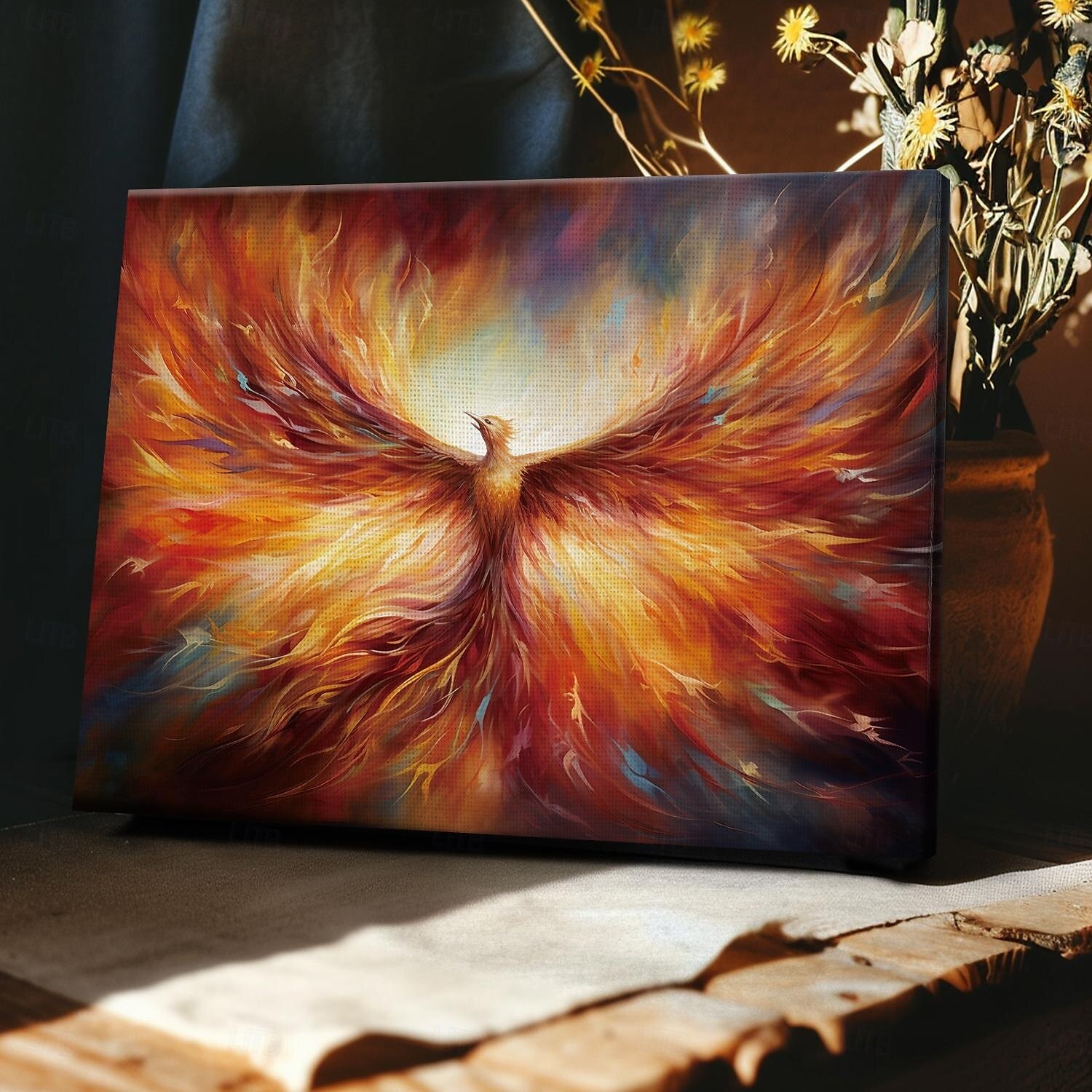 Animal Phenix LED Canvas Wall Art LED Lighted Up Wall Decor 2AA Battery Operated Lighted Canvas Print LED Light Kitchen Bedroom or Home Decor 2025 - $50.99 –P3