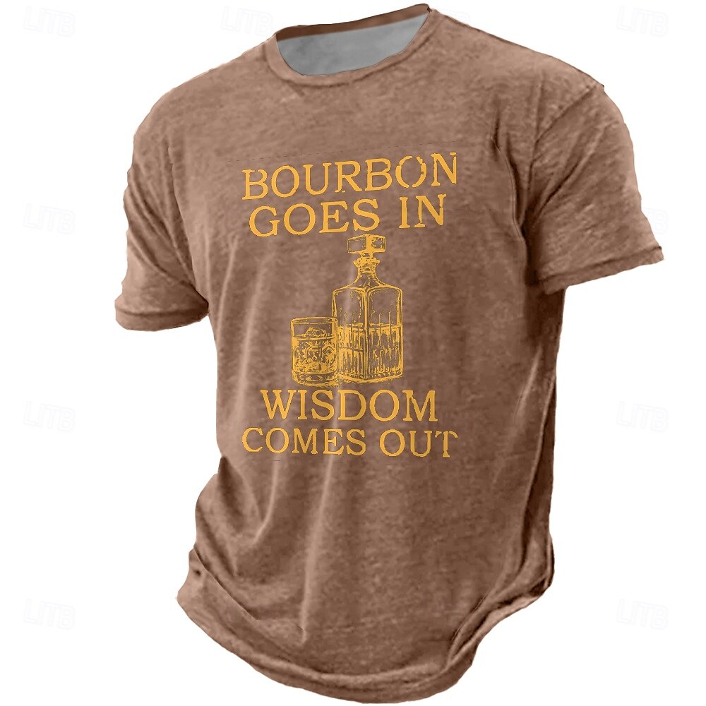 Voor heren Grappig jargon T-shirt Korte mouw T-shirt 3D-afdrukken Strakke ronde hals Overhemd Modieus Dagelijks Straat Dagelijks Zwart blauw Bruin Zomer Lente Kleding S M L XL XXL XXXL 2025 - $17.99 –P3