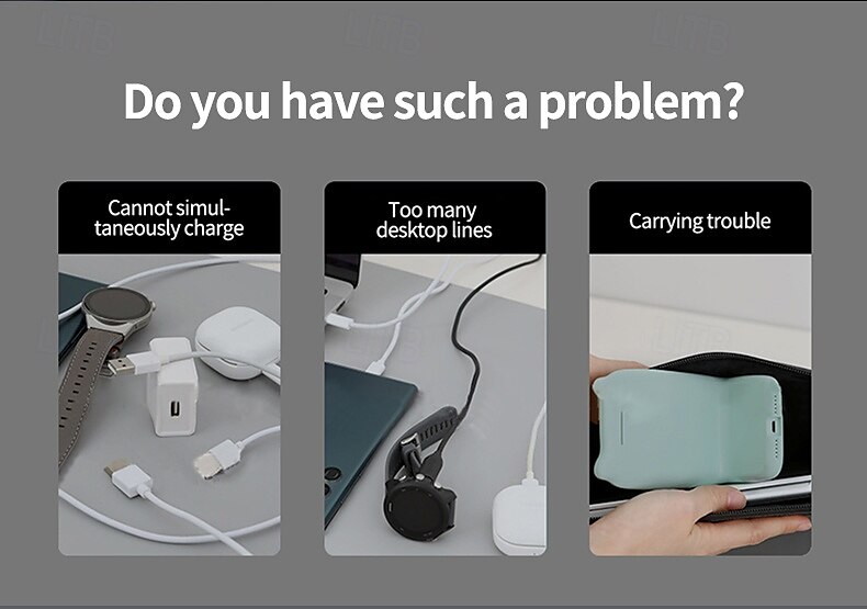 2025年 ワイヤレスチャージャー ワイヤレス充電ステーション CE 高速ワイヤレス充電 MagSafe 4 in 1 用途 ワイヤレス充電対応デバイスと互換性があります  コレクション – $51.99 –P2