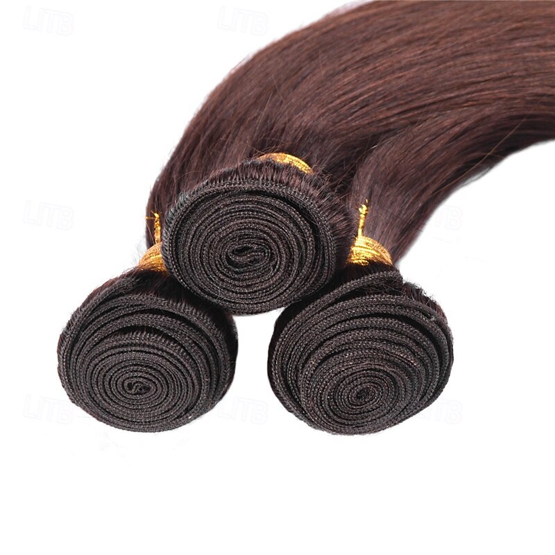 capelli brasiliani capelli umani 2# colore castano scuro capelli lisci fasci 3 fasci del 2025 a $177.99 –P4