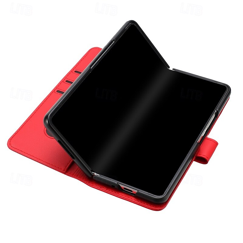 2025年 電話 ケース 用途 サムスンのギャラクシー Zフォールド6 Z Fold 5 Z Fold 4 Z Fold 3 バックカバー カード挿入口 耐衝撃 レトロ風 TPU PUレザー コレクション – $16.99 –P7