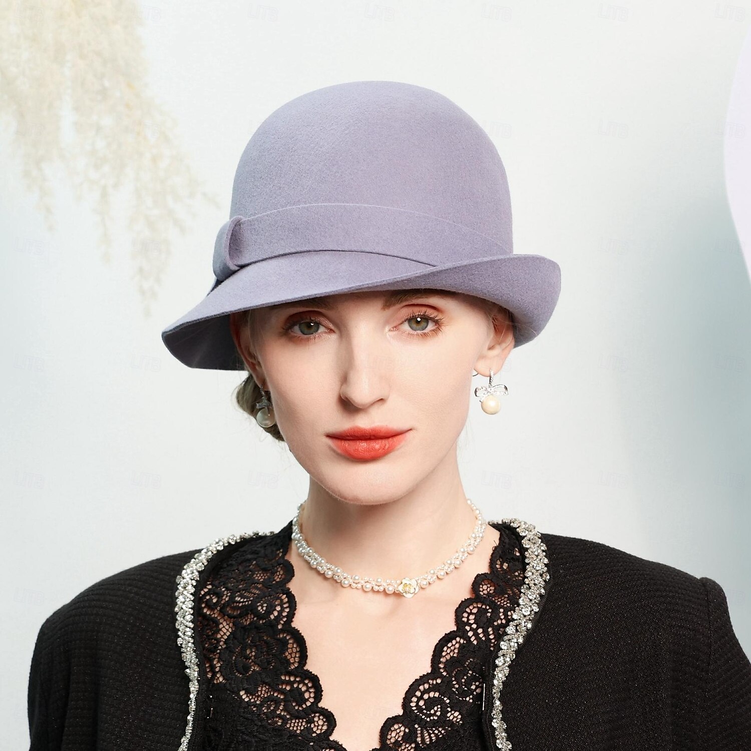 cappelli 100% lana cappello a bombetta / cloche cappello da pescatore cappello da sole matrimonio festa del tè elegante matrimonio con cuciture di colore puro copricapo copricapo del 2025 a $38.99 –P7