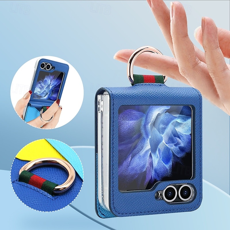 τηλέφωνο tok Για Samsung Galaxy Z Flip 6 Z Flip 5 Z Flip 4 Z Flip 3 Πίσω Κάλυμμα Υποδοχή κάρτας Δαχτυλίδι πόρπη Ανθεκτική σε πτώσεις Ρετρό TPU PU δέρμα 2025 - $16.99 –P5
