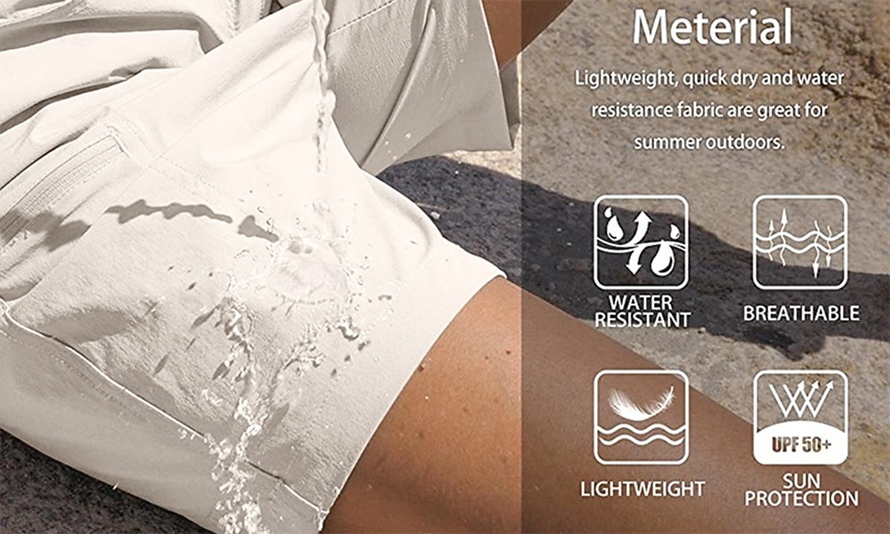 Dam Joggingshorts sportbyxor Sommar Vår Utomhus Snabb tork Multi Pocket Lättvikt Stretch Shorts Underdelar Snörning Elastisk midja Ficka med blixtlås Svart Vit Elastan Camping / vandring Fiske Resa S 2026 - $26.99 –P6