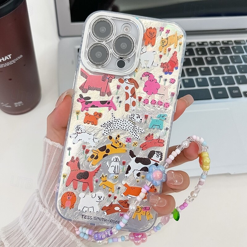 telefone Capinha Para iPhone 16 Pro Max Plus iphone 15 iPhone 15 Pro Max iPhone 14 Pro Max iPhone 13 Pro Max Capa traseira com pulseira Antichoque Retro TPU Vidro Temperado de 2025 por $15.99 –P11