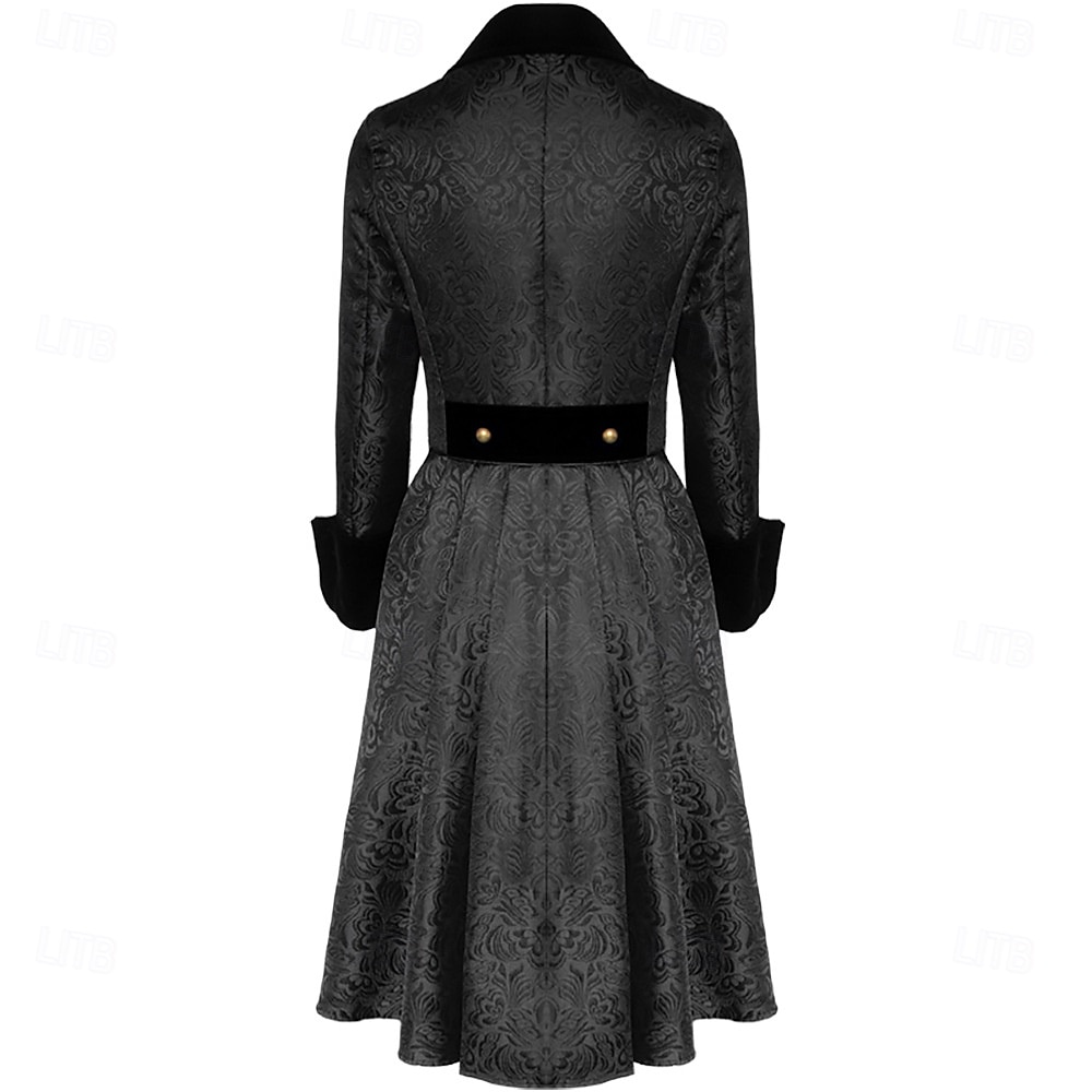 Punk y gótico Renacimiento siglo 17 Abrigo Chaqueta Gabardina Caballero Noble Hombre Víspera de Todos los Santos Carnaval Mascarada Evento / Fiesta Mascarada Feria del Renacimiento Adulto Chaqueta 2025 - $49.99 –P4