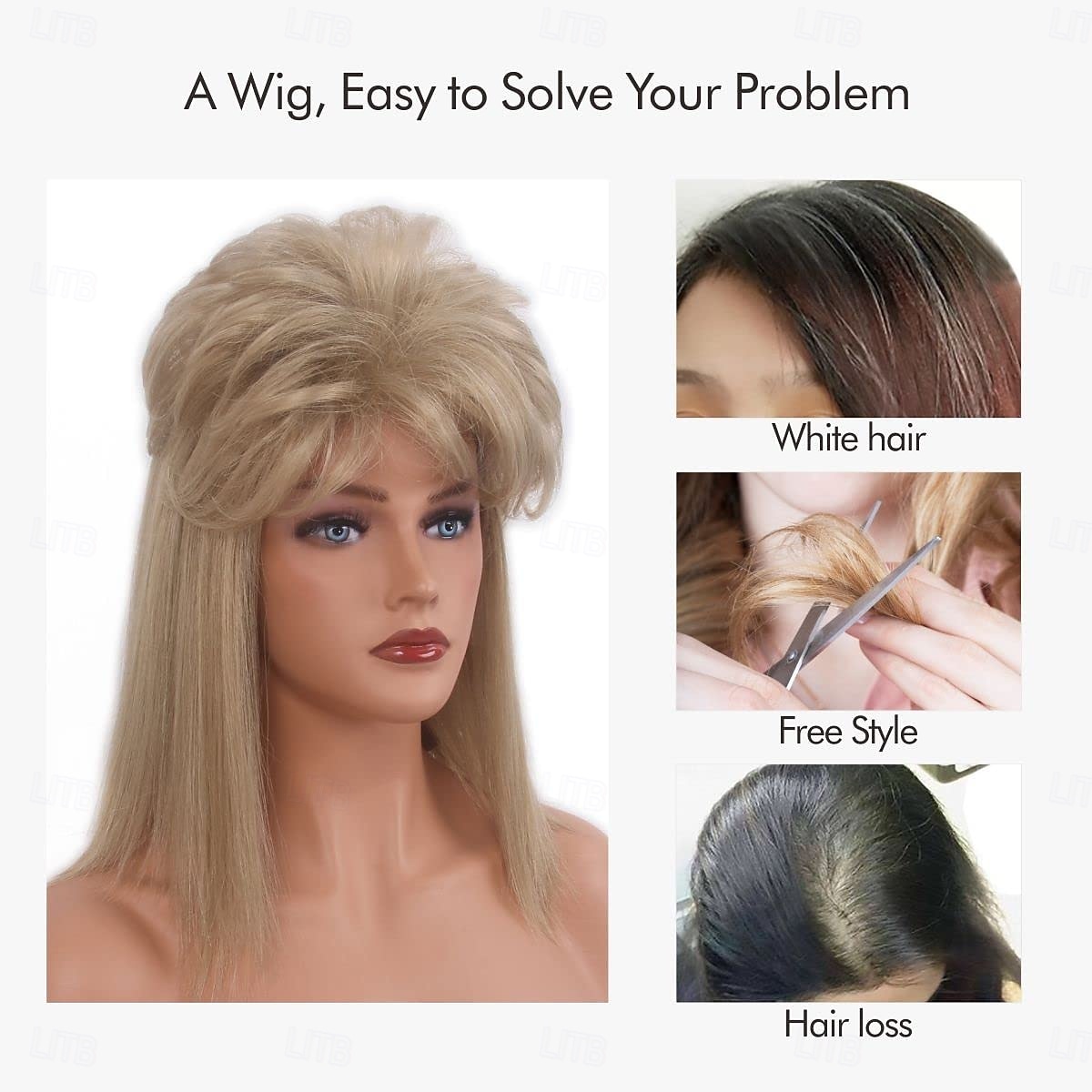 80s  Wig with Bangs for Women Mullet Disco Mens Womens Wig Long Curly Women Wigs for Man Lady Ladies Hippie Rocking 80s 90sThem Party Cosplay Costume Heat Resistant Hair For Carvinal Halloween Wigs 2026 - $17.99 –P6