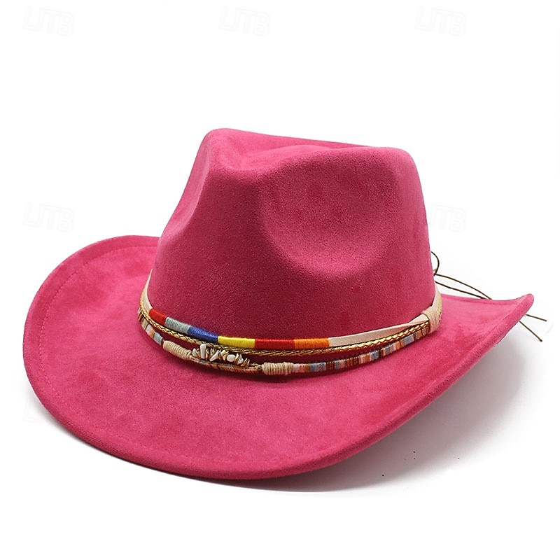 Per uomo Cappello da sole Cappello da cowboy Cappello Fedora Trilby Nero Cammello Lanetta Stile vintage Di tendenza 18esimo secolo Stato del Texas Giornaliero Festa a tema Tinta unita / tinta unita del 2026 a $20.99 –P9