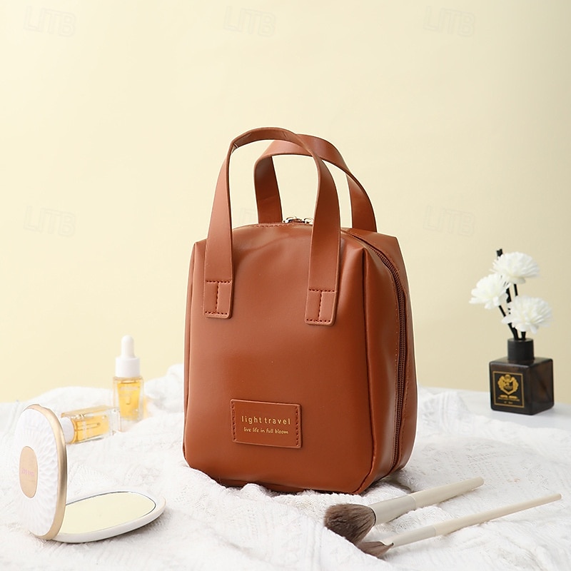Multi-Layered Shell-Shaped Cosmetic Bag,PU Large-Capacity Portable Makeup Organizer, Stylish Travel Handheld Storage Bag 2025 - $11.49 –P10