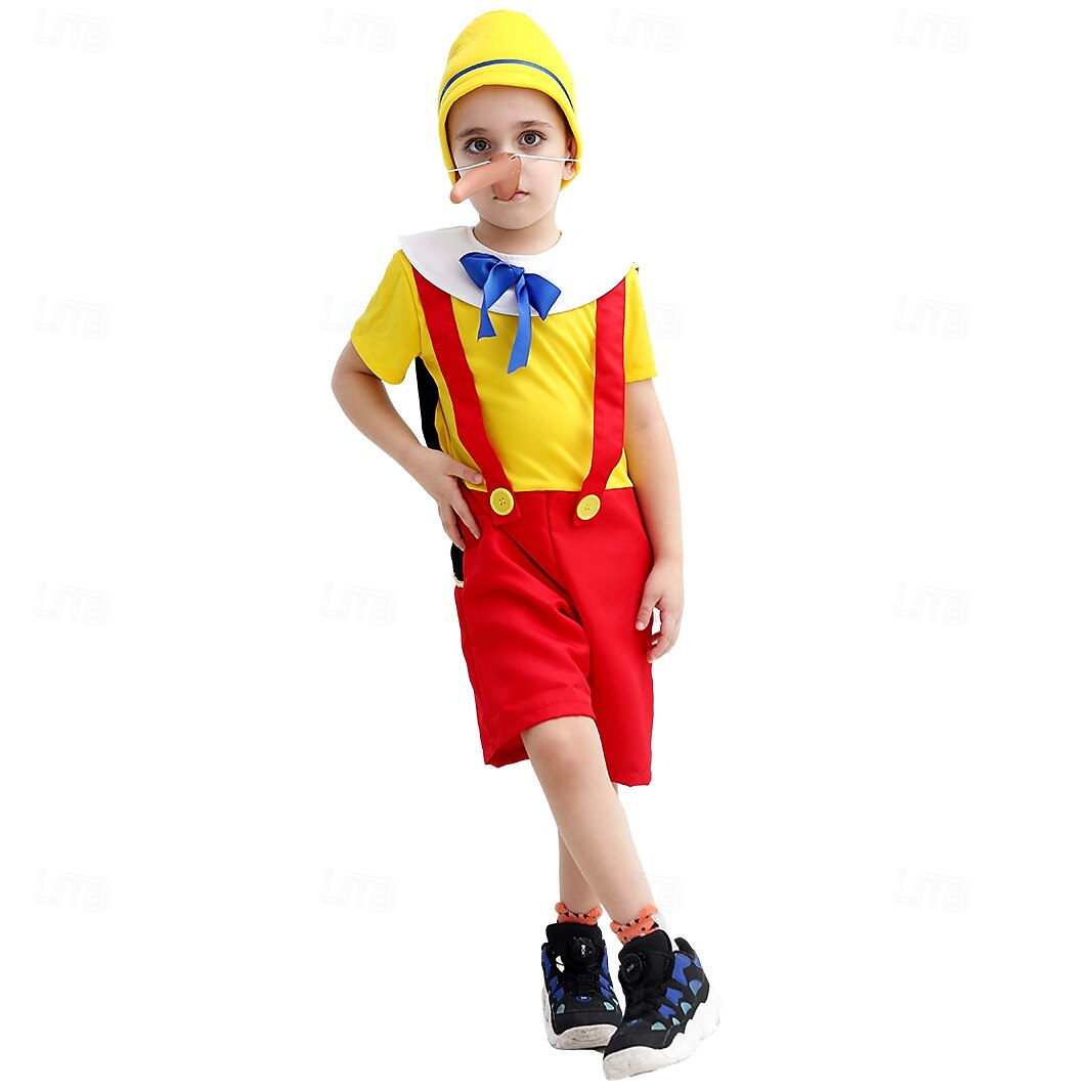 Costum de petrecere Pinocchio Costume film / teme TV Pentru copii Băieți Halloween Carnaval Performanță Scenă Îmbrăcați-vă 2026 - $35.99 –P4