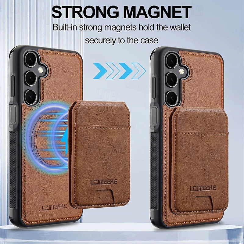Phone Case For Samsung Galaxy S24 Ultra S24 Plus S24 S24 FE S23 S23 Ultra S23 Plus S22 S22 Plus  Ultra S21 FE Back Cover with Stand Holder Magnetic Support Wireless Charging Retro TPU PU Leather 2025 - $19.99 –P3