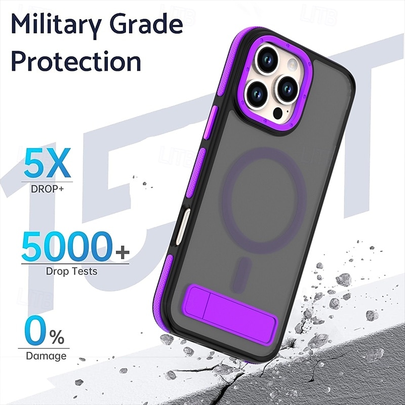 2025年 電話 ケース 用途 iPhone 16 Pro Max プラス iPhone 15 プロマックスプラス iPhone 14 Pro Max Plus バックカバー スタンド付き 磁石バックル 耐衝撃 レトロ風 PC シリコーン  コレクション – $21.99 –P11