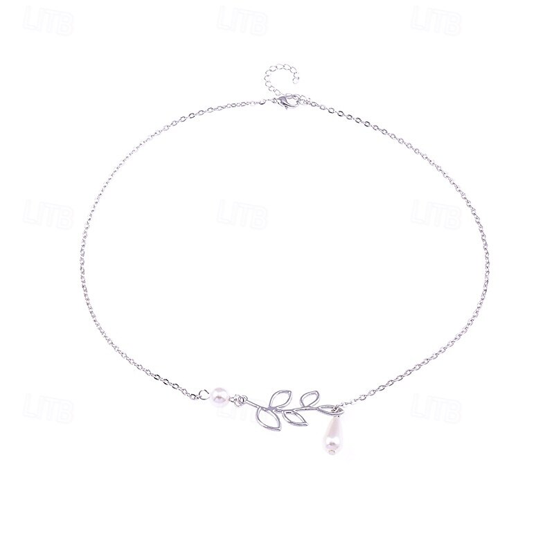 Collana Argento placcato Cromo Per donna Lusso geometrico Di forma geometrica Collana Per Feste del 2025 a $14.49 –P5