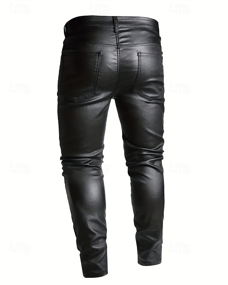Homens Calças cônicas Calças Lederhosen Botões Bolsos Tecido Conforto Ao ar livre Diário Moda Casual Preto Micro-Elástica de 2026 por $24.99 –P7