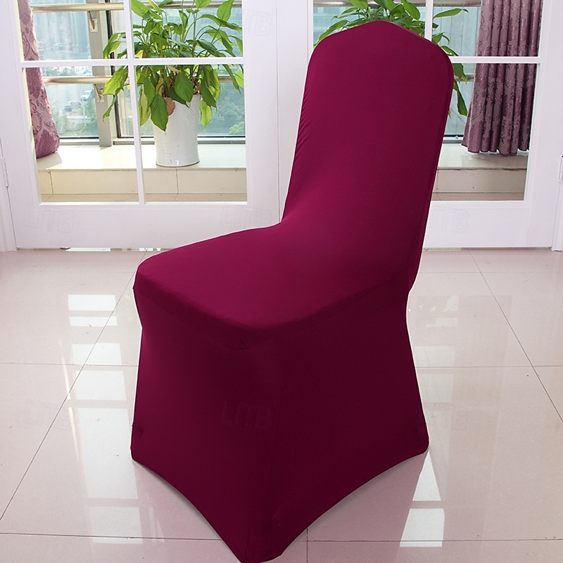 huse pentru scaune de nuntă huse pentru scaune de banchet din spandex huse pentru scaune din spandex elastice din față plat pentru decorațiuni pentru petreceri de mese 2025 - $9.49 –P3