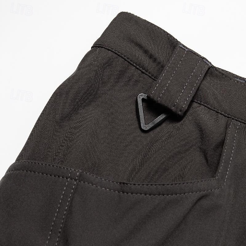 Herr Militärbyxor Cargo byxor Långbyxor Ficka Rakt ben Ensfärgat Komfort Utomhus Fullängd Ledigt Dagligen Streetwear Stylish Svart Armégrön Microelastisk 2025 - $22.99 –P13