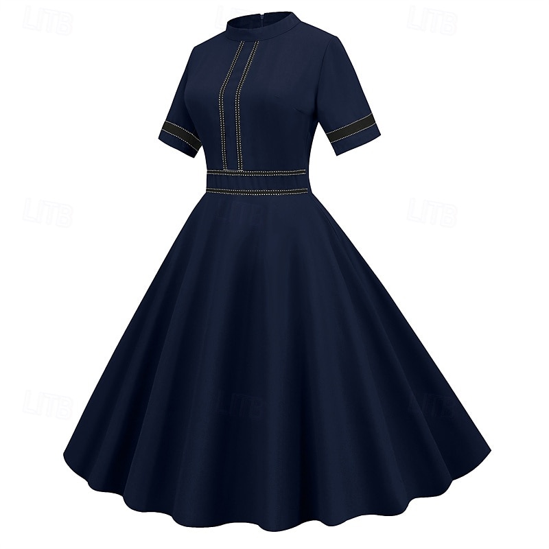 Elegant Klassisk Femtiotal Klänningar A-linje Dam alla hjärtans dag Fest Datum Tebjudning Vuxna Klänning Vår & sommar 2025 - $24.99 –P2