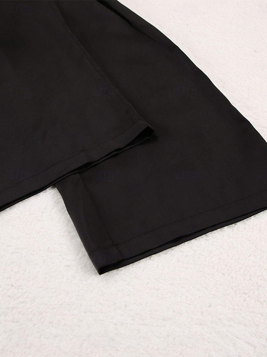 Pentru femei Set pijama Casual Confortabili Culoare pură Butonul sus Talie elastică Cămașă Pantaloni Casă Zilnic Manșon Lung Guler Cămașă Negru Trifoi Vară Primăvară Toamnă Fit regulat 2025 - $54.99 –P13