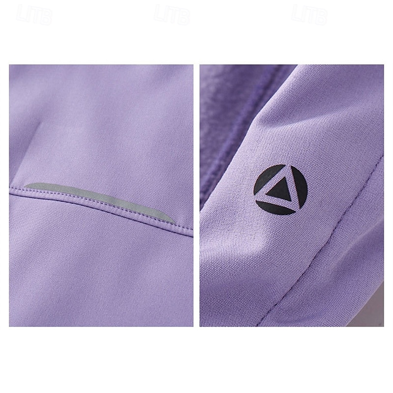 Mujer Chaqueta Softshell Chaqueta para senderismo Al aire libre Resistente al Viento Resistente al Agua Chaquetas de Lana Chaqueta cortavientos Viaje Negro Rosa Azul Morado 2025 - $55.99 –P11